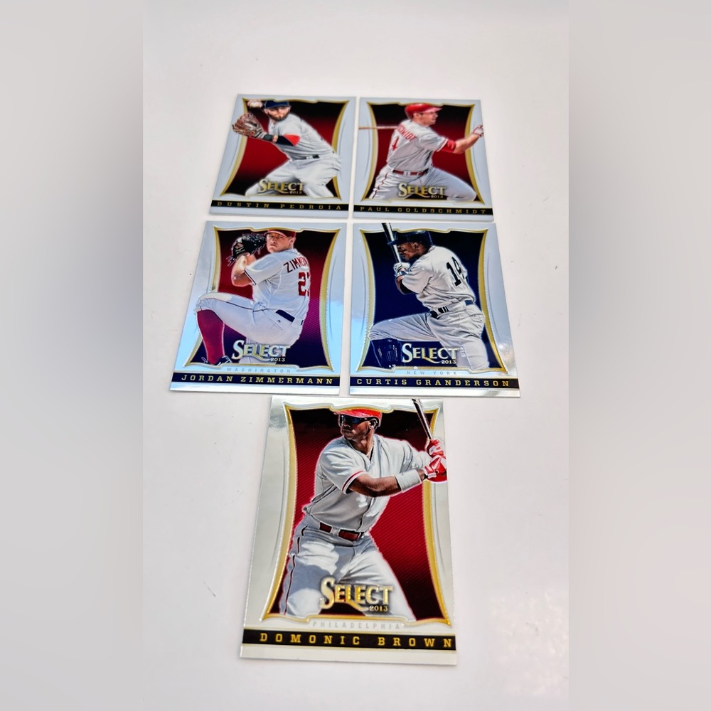Panini Select Baseball Card Lot Of 5 Dustin Pedroia Paul Goldschmidt & More 2013